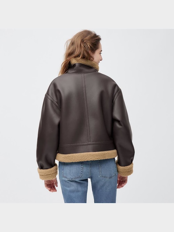 フェイクムートンショートフライトジャケット