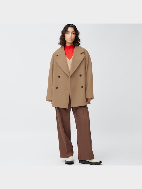 コージーメルトンオーバーサイズハーフコート