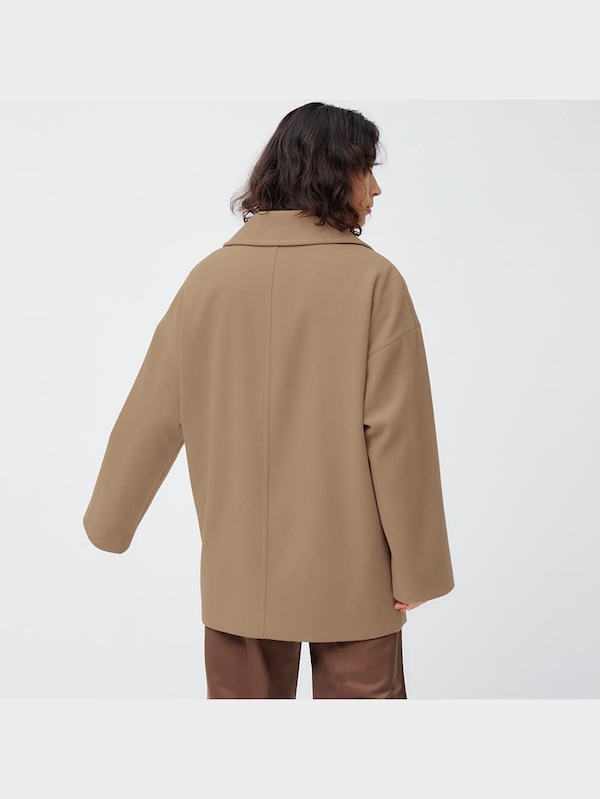 コージーメルトンオーバーサイズハーフコート