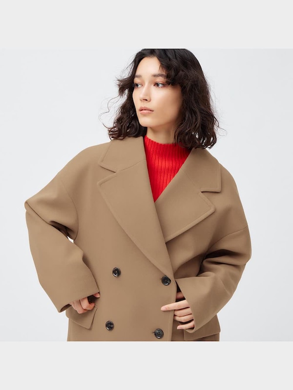 コージーメルトンオーバーサイズハーフコート