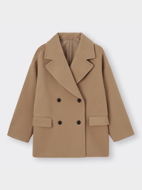 コージーメルトンオーバーサイズハーフコート