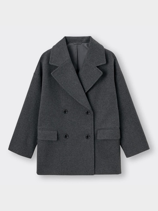 コージーメルトンオーバーサイズハーフコート