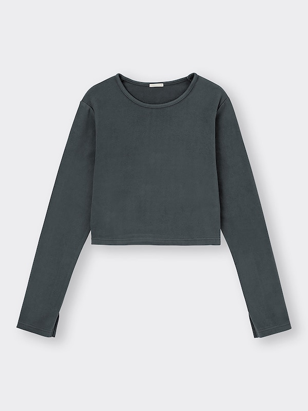 ソフトウォームクロップドT(長袖)Q+E