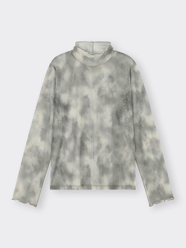 シアープリントハイネックT(長袖)Q