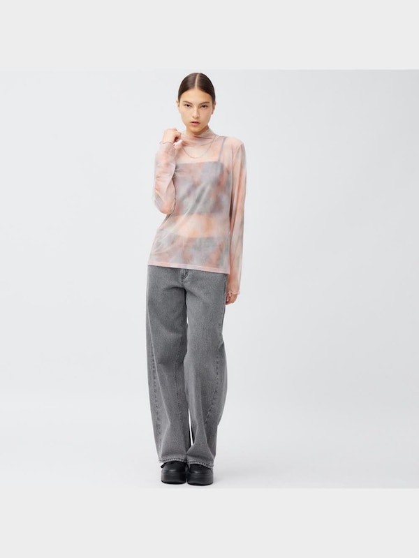 シアープリントハイネックT(長袖)Q