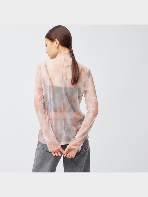 シアープリントハイネックT(長袖)Q