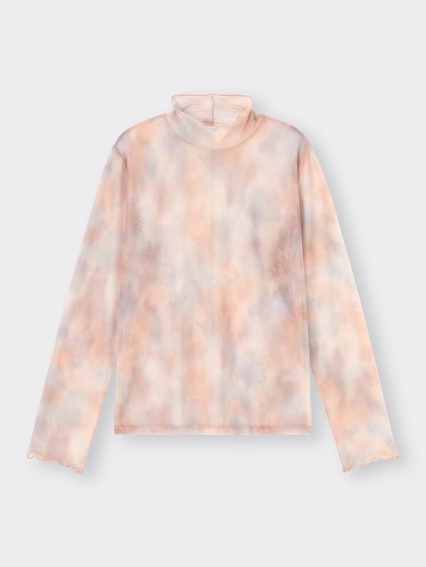 シアープリントハイネックT(長袖)Q