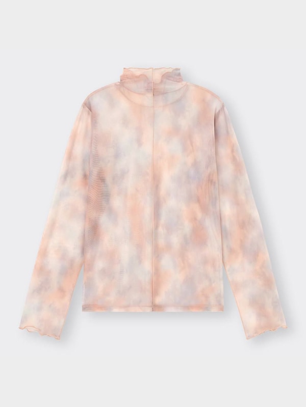 シアープリントハイネックT(長袖)Q