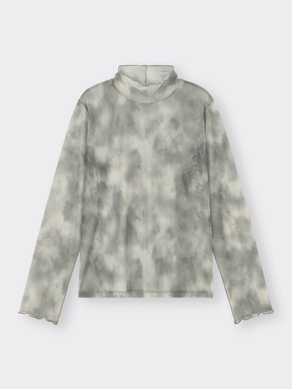 シアープリントハイネックT(長袖)Q