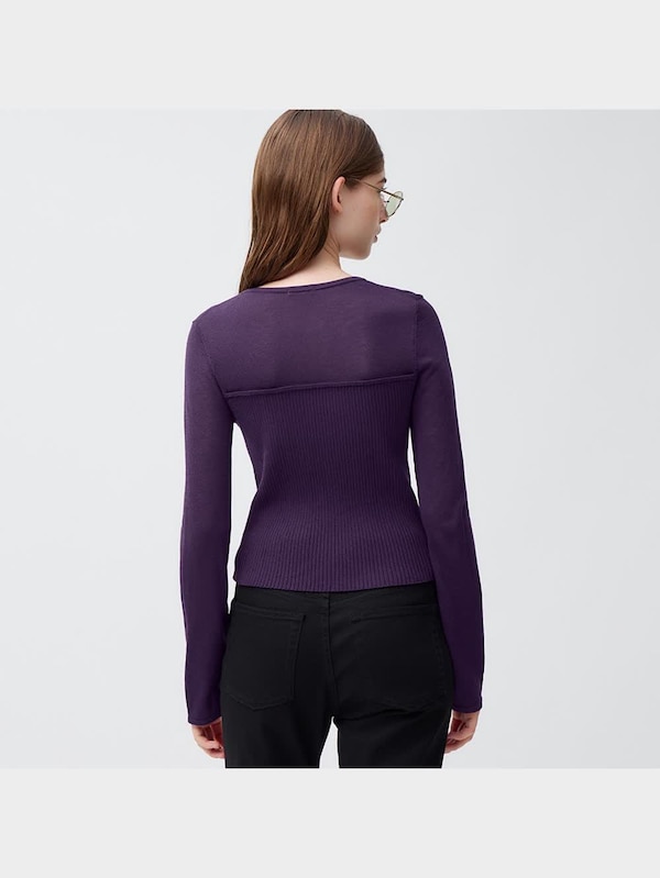 シアーコンビネーションセーター(長袖)Q+E