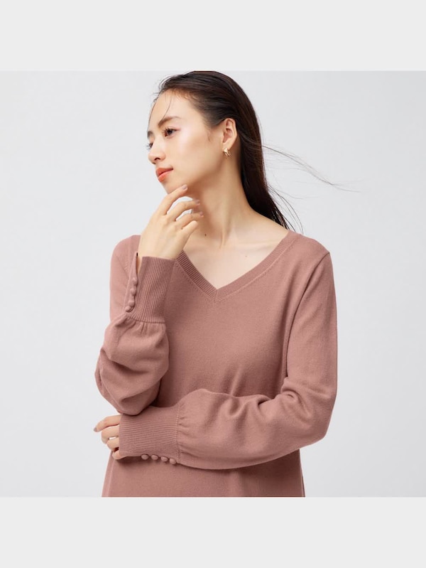 フレアニットワンピース(長袖)Z