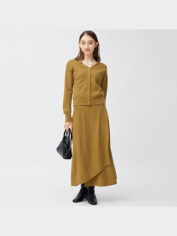 Vネックショートカーディガン(長袖)Z+E