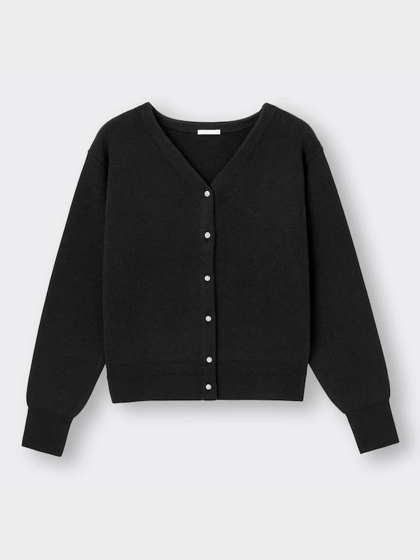 Vネックショートカーディガン(長袖)Z+E
