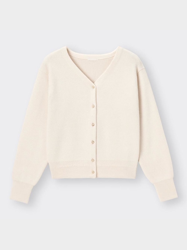 Vネックショートカーディガン(長袖)Z+E