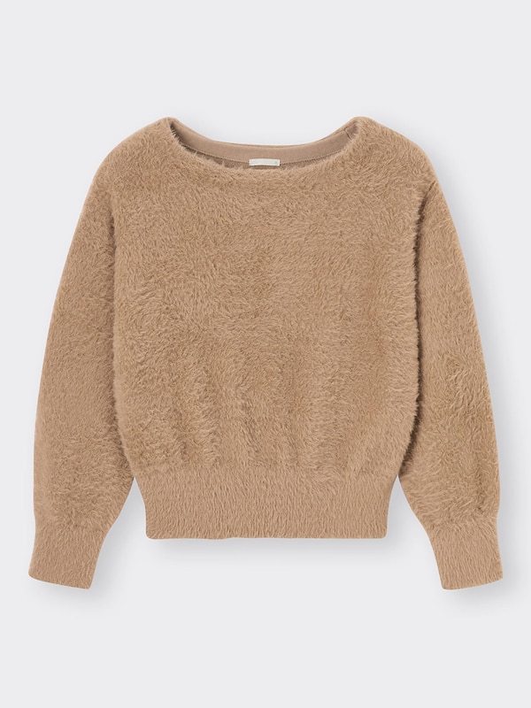 フェザーヤーンボートネ��ックセーター(長袖)Z+E