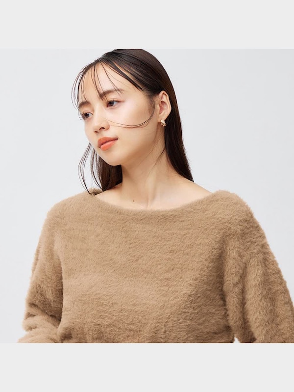 フェザーヤーンボートネックセーター(長袖)Z+E