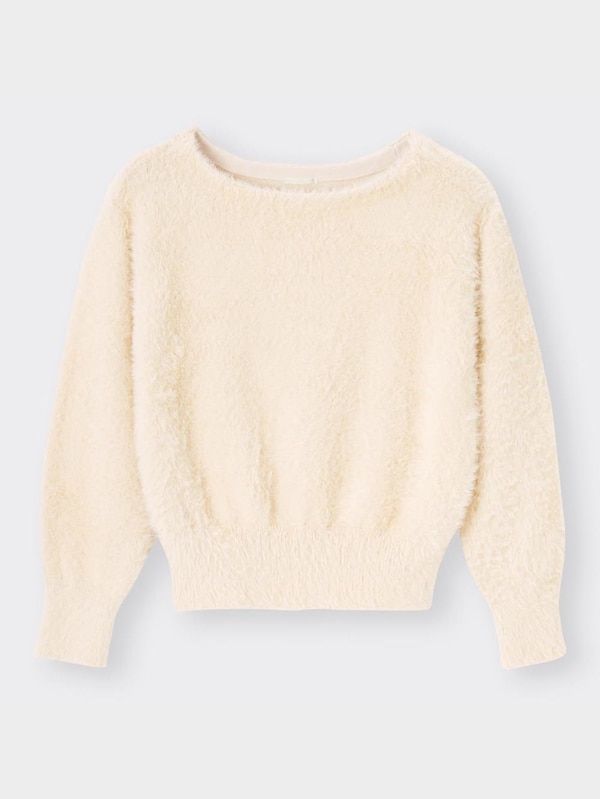 フェザーヤーンボートネックセーター(長袖)Z+E