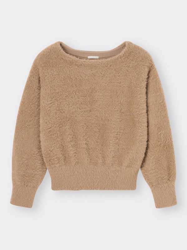 フェザーヤーンボートネックセーター(長袖)Z+E