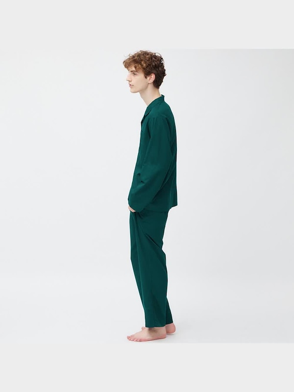 コットンブレンドレーヨンパジャマ長袖&ロングパンツ+EC