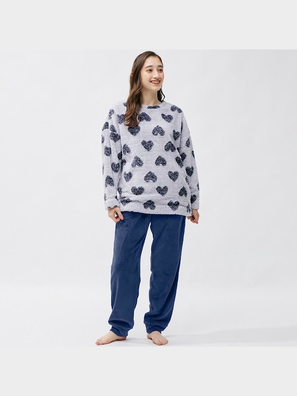 マシュマロフィールラウンジセット(ハート)(長袖&ロングパンツ)