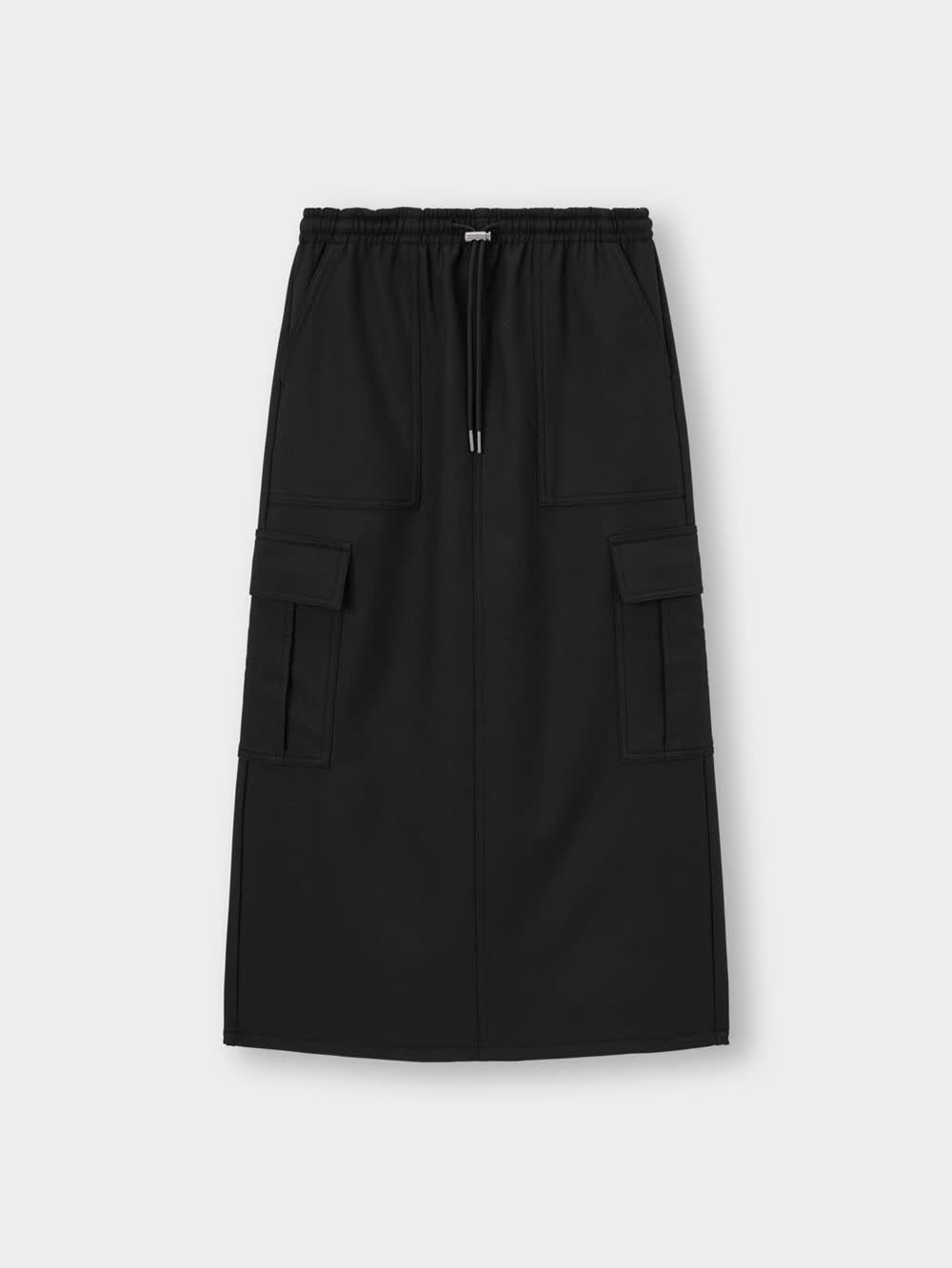 GU公式 | 裏フリースカーゴロングスカートQ