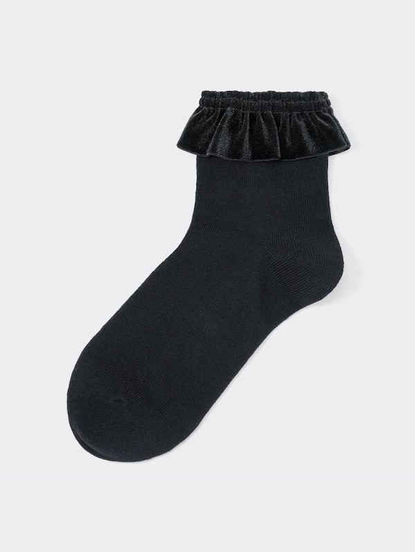 ベロアフリルアンクルソックス
