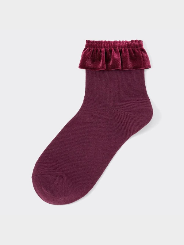 ベロアフリルアンクルソックス