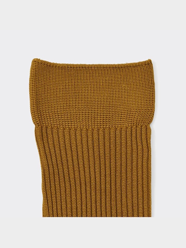 シャイニーリブハイソックス