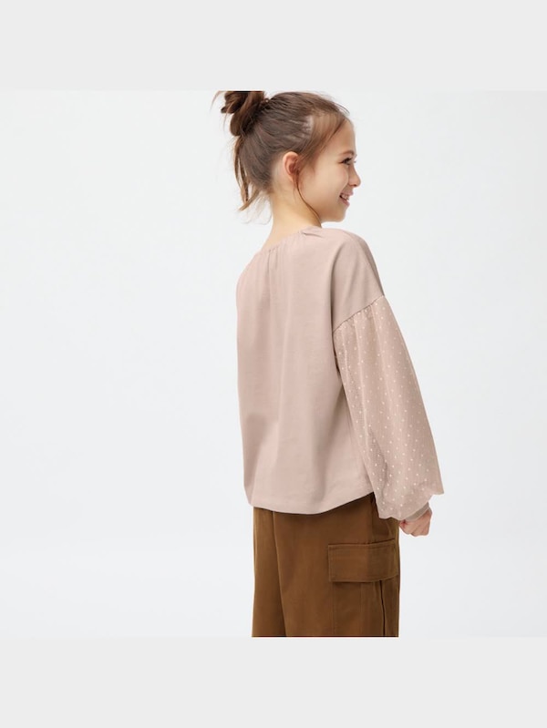 GIRLSチュールスリーブT(長袖)
