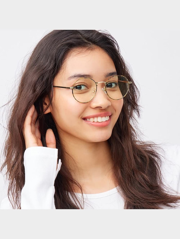 UVカットラウンドメタルグラス