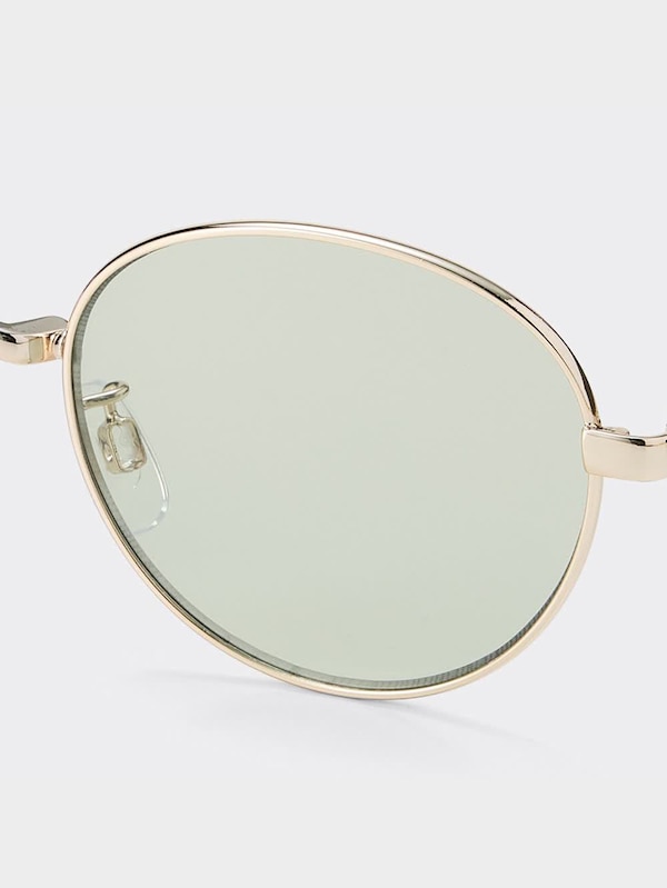 UVカットラウンドメタルサングラス