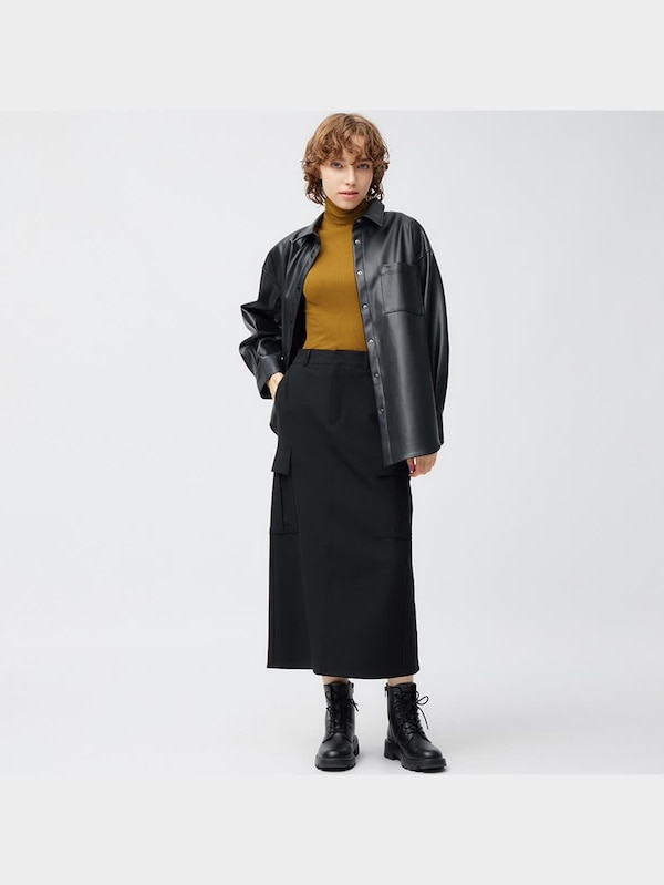 スタイルヒートリブタートルネックT(5分袖)+E