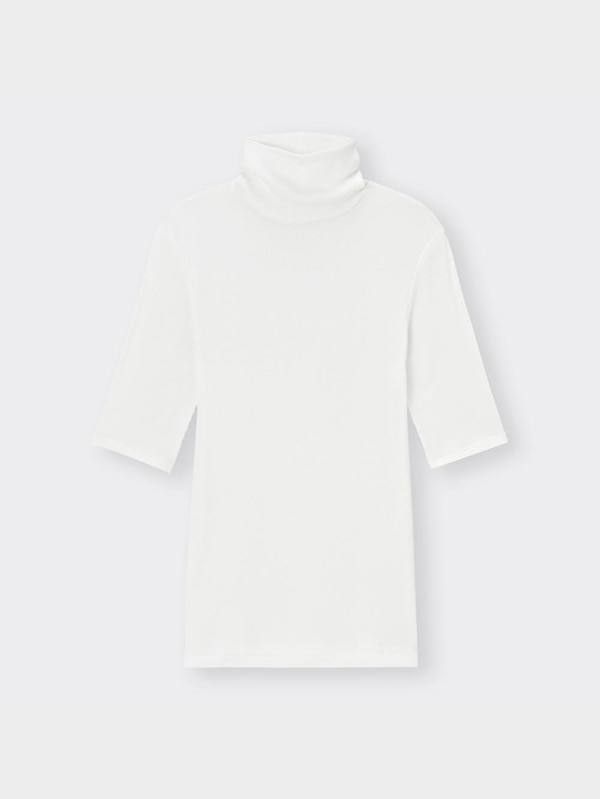 スタイルヒートリブタートルネックT(5分袖)+E