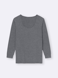 スタイルヒートワイドネックT(9分袖)+E