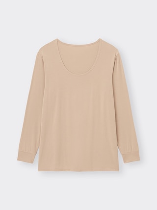 スタイルヒートワイドネックT(9分袖)+E 【メンズ】 【インナー・下着】【GU公式/ジーユー】 【BEIGE】 スタイルヒートワイドネックT(9分袖)+E 【メンズ】 【インナー・下着】【GU公式/ジーユー】 【BEIGE】