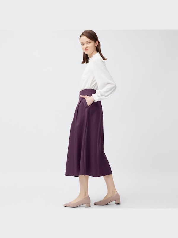 ハイウエストフレアミディスカートZ+E