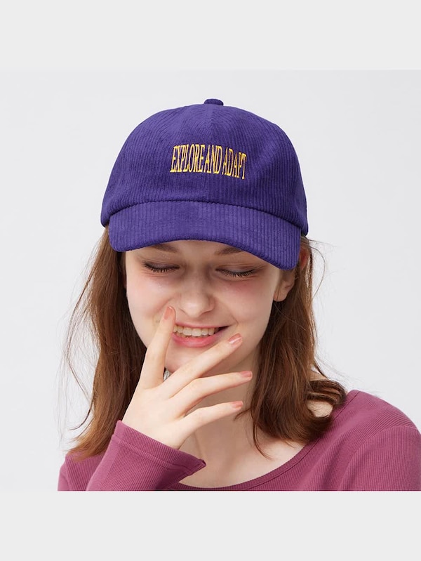 UVカットコーデュロイロゴキャップ