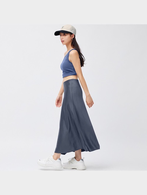 サテンミディスカート+EC(丈短め76.0～80.0cm)