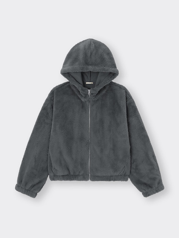 フェイクファーフーディジ�ャケット(長袖)+E