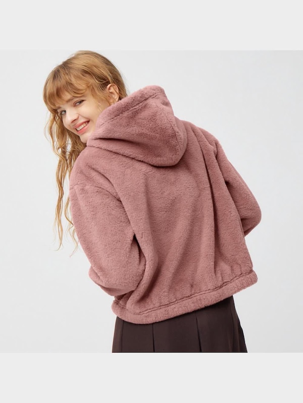 フェイクファーフーディジャケット(長袖)+E