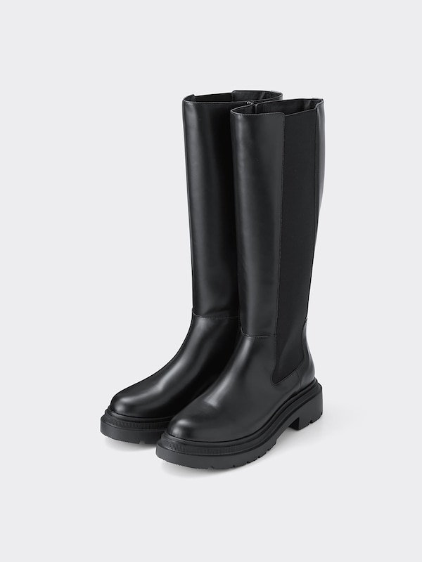 サイドゴアロングブーツ+E