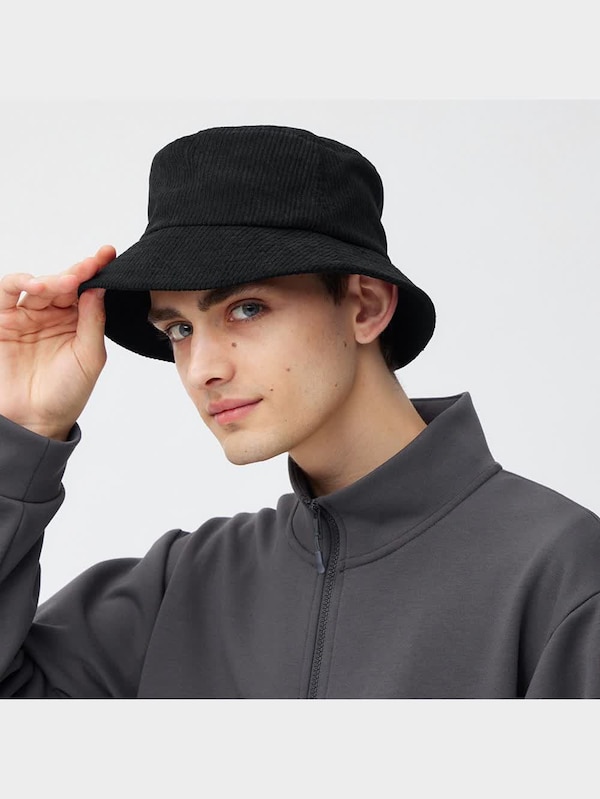 UVカットコーデュロイバケットハット