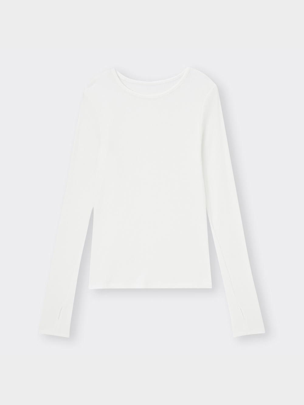 その他 03 GU公式 | スタイルヒートリブロングスリーブT(12分袖)+E