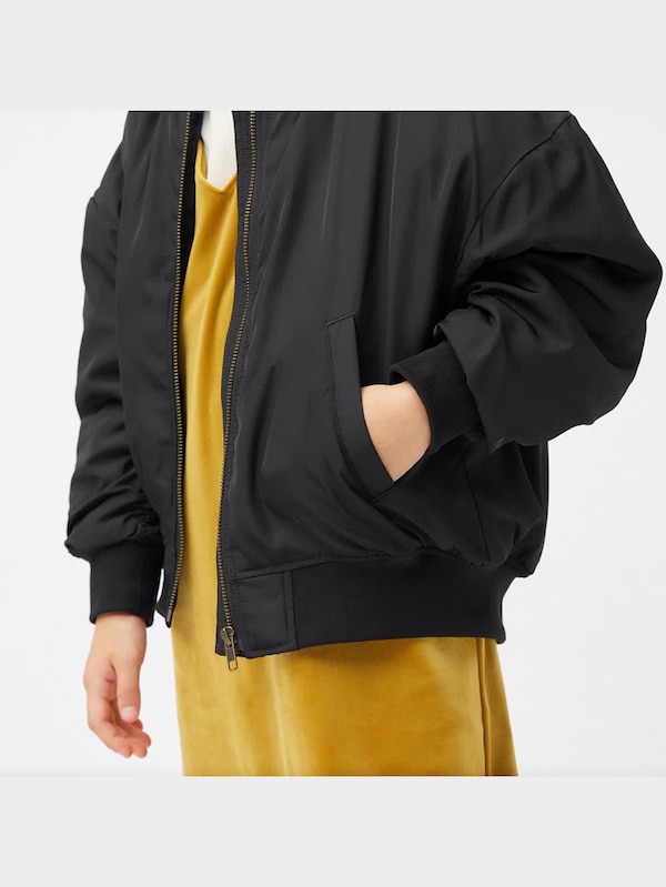 GIRLSヒートパデッドリブブルゾン