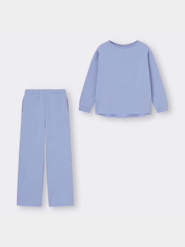 裏起毛ソフトウォームラウンジセット長袖&ロングパンツ+E