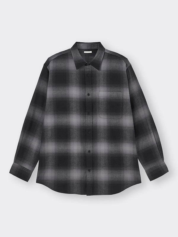フランネルチェックシャツ(長袖)A