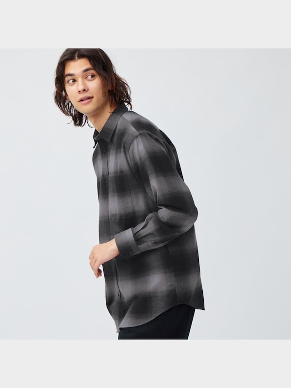 フランネルチェックシャツ(長袖)A