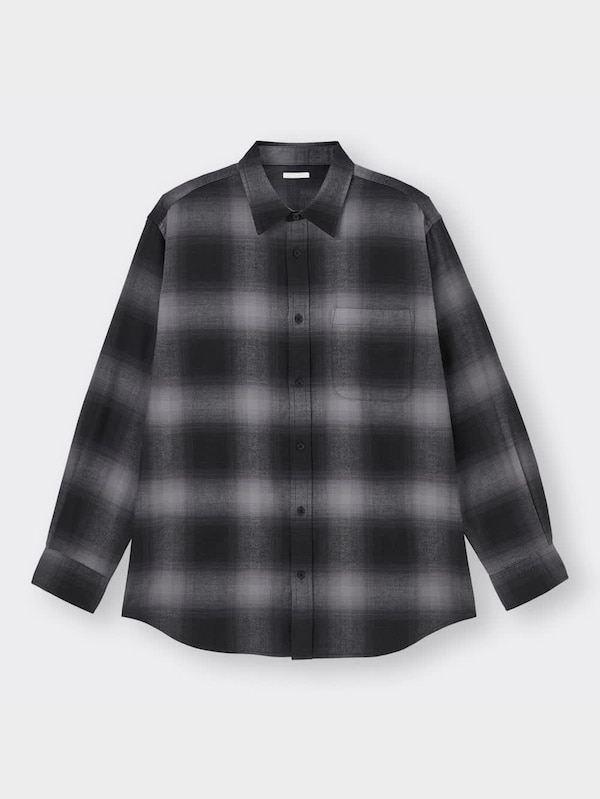 フランネルチェックシャツ(長袖)A