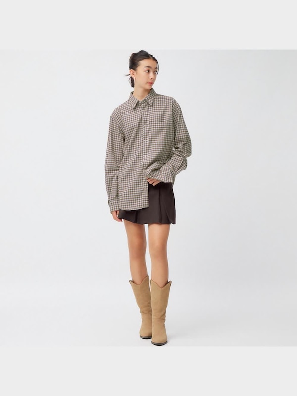 フランネルチェックシャツ(長袖)B