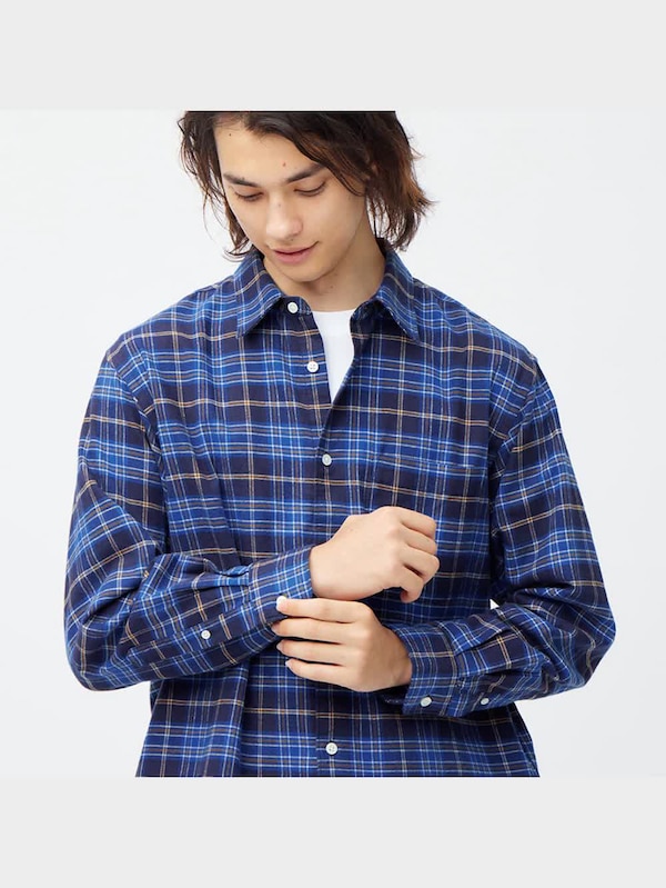 フランネルチェックシャツ(長袖)C